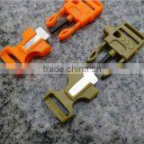 2016 Side Release Whistle Buckle w/ Flint Fire Starter&Striker For Paracord Bracelet