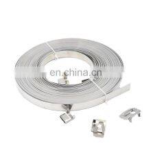 MT-1707 304 Stainless Steel Hose Post Pipe Clamp Stainless Steel Hoop Fastener Hoop Fastening Retractor for Pole Hose Clamp thumbnail-1