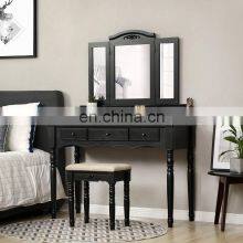 Modern Simple Bedroom Dresser Dressing Table Makeup Dressing Table With Cushioned Stool Easy Assembly