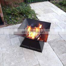 ODM OEM Design Customized Size Outdoor Metal Firepit Square Table Backyard thumbnail-2