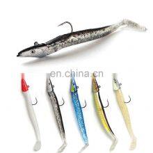 JOHNCOO Jig Head Lure Fishing Lure Soft Bait 2pcs 110mm 10g Wobblers Carp Fishing Soft Lures Silicone Bait Seabass thumbnail-1