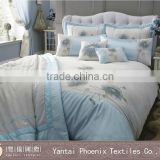 embroidery and applique bright color duvet cover sets