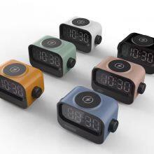 Top Fashion Dual Alarm Clock Radio Led Light Portable Bluetooth Speaker thumbnail-6