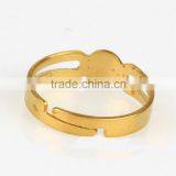 South Korea Diy Jewelry Accessories High Quality Brass Plating Couple Rings thumbnail-3