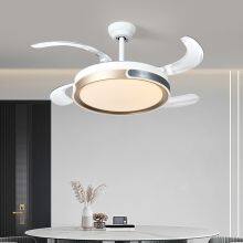 High Quality 42′′ Invisible Ceiling Fan With LED Light DC Motor Retractable Bladeless Fan Light With Remote Control thumbnail-2