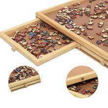 Wooden Jigsaw Puzzle Board Folding Table With Light With Sliding 4or6 Drawers Jigsaw 1000 Piece/1500pcs Foldable Puzzle Table thumbnail-5