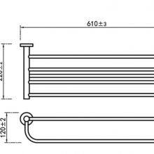 304 Stainless Steel Towel Shelf Bathroom Towel Rack Towel Bar thumbnail-2