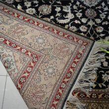 5X8ft Black Blue Color Handmade Silk Persian Carpet for Home thumbnail-4