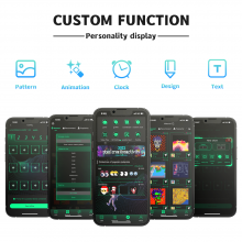 Devil Eyes Fahrzeugs dynamische flexible LED - Anzeigetafel mit Animation für die Frontscheibe. Intelligentes, scrollendes Nachrichten - Soft - LED - Schild für Lastwagen thumbnail-4