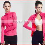 2016 New Design Long Sleeve Fitness Woman Yoga Wear Running Jogging Yoga Top Wear thumbnail-2