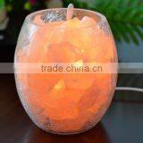 Himalayan Natural Rock Salt Lamp With Glass Base