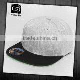 Guangzhou Guangjia 2016 Original Simple Design 100% Wool 6 Panel Flat Brim Snapback Caps Quality Choice