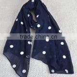 Fashion Spring Summer Dot Embrodiery Wide Cotton Custom Scarf thumbnail-2