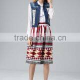 Summer Women Lace Stitching Jean Vest Waistcoat Denim Vest thumbnail-1
