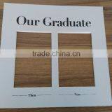 Custom Popular White Color of 2 Openings and 2.0mm Thickness Matboard