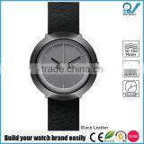 Brushed Black Case Stainless Steel Japan Miyota Movement 3ATM Water Resistant Grey Nylon Strap Watch thumbnail-2