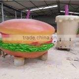 Giant hamburger fiberglass statue sale