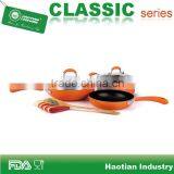 5pcs Non Stick Cookware Set With Silicone Handles