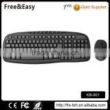 USB Interface Type and 2.4Ghz Wireless Type Wireless Keyboard and Mouse