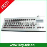 Customized Transparent key caps military keyboard with sealed touchpad