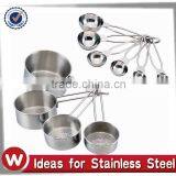 10 Piece Wire Handles Stainless Steel Nesting Measuring Cups and Spoons Set