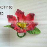 Artificial Flower Silk Flower 1.7" Napkin Ring with Artificial Magnolia Flower