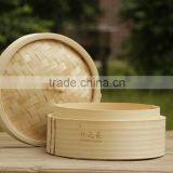 Eco-friendly Round Bamboo Restaurant Food Steamer thumbnail-2