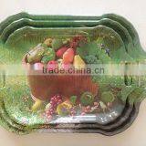Plastic Melamine Serving Tray With Carry Handles