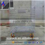 Warehouse Mobile Hypercage Collapsible Storage Cage With Coaster Mesh Box Wire Cage Factory Supplier