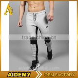 Mens Grey Tapered Gym Jogger Pants Polyester Cotton Fleece Fitness Sweatpants black Fitted Joggers