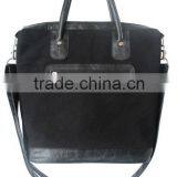 Men's Leather Canvas Messenger Travel Bag thumbnail-1