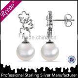 wholesale 925 sterling silver bridal pearl jewelry set