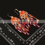 Young Girls Wear Boho Style Glass Crystal With Chains Tassel Double Sided Earrings thumbnail-2
