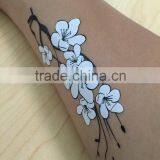 Customize Logo Fashion Silk Screen Temporary Metallic White Tattoo Sticker thumbnail-1