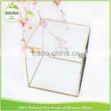 Metal Cube Frame Shadow Counter Display for Cosmetics , Geometric Money Card Holder - Wedding Gift Candle Stand Glass Box thumbnail-5