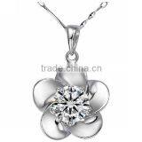 Newest Plum Blossom 925 Silver Necklace Pendant Wholesale ZTB YDZT-0066 thumbnail-1