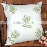 100% linen flower embroidery decorative Cushion Cover