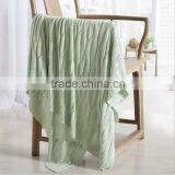 High Quality Super Soft Bamboo Fiber Knitted Blanket / Throw Blanket thumbnail-4