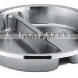 Stainless Steel Divided Round Buffet Insert