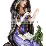 Personalized Handmade Painted Decorative Witch in Resin thumbnail-1