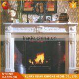 Best Sale Mantel Indoor Wood Burn Red Stone Fireplace thumbnail-4