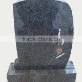 Carved Flower Granite Tombstones,cheapest Headstone,headstone Etching (23 Years Factory) thumbnail-1