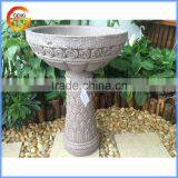 Garden Fiberglass Bird Bath With Waterfalls thumbnail-1
