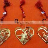 Christmas Decoration Beautiful Brass Metal Heart thumbnail-1