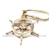 Nautical Navy Ships Brass Wheel Key Chain Ring Nautical Key Chain thumbnail-1