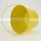 Made in China Cheap Modern Yellow Hanging Round Powder Coated Metal Flower Pot Planters thumbnail-2