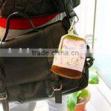 Cy276 Fresh Floral Style Super Mini Schoolbag Shape Coin Purse Canvas Wallet Women Handbag Creative Coin Pouch Gift thumbnail-3
