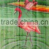 High Quality Best Selling Bamboo Door Curtain With Flamingoes Scene in Viet Nam thumbnail-1