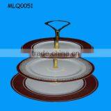 Vintage Mismatched Red Customized 3 Tier Cake Stand thumbnail-1