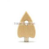 Heart Shape Wooden Keychain USB Flash Driver thumbnail-1